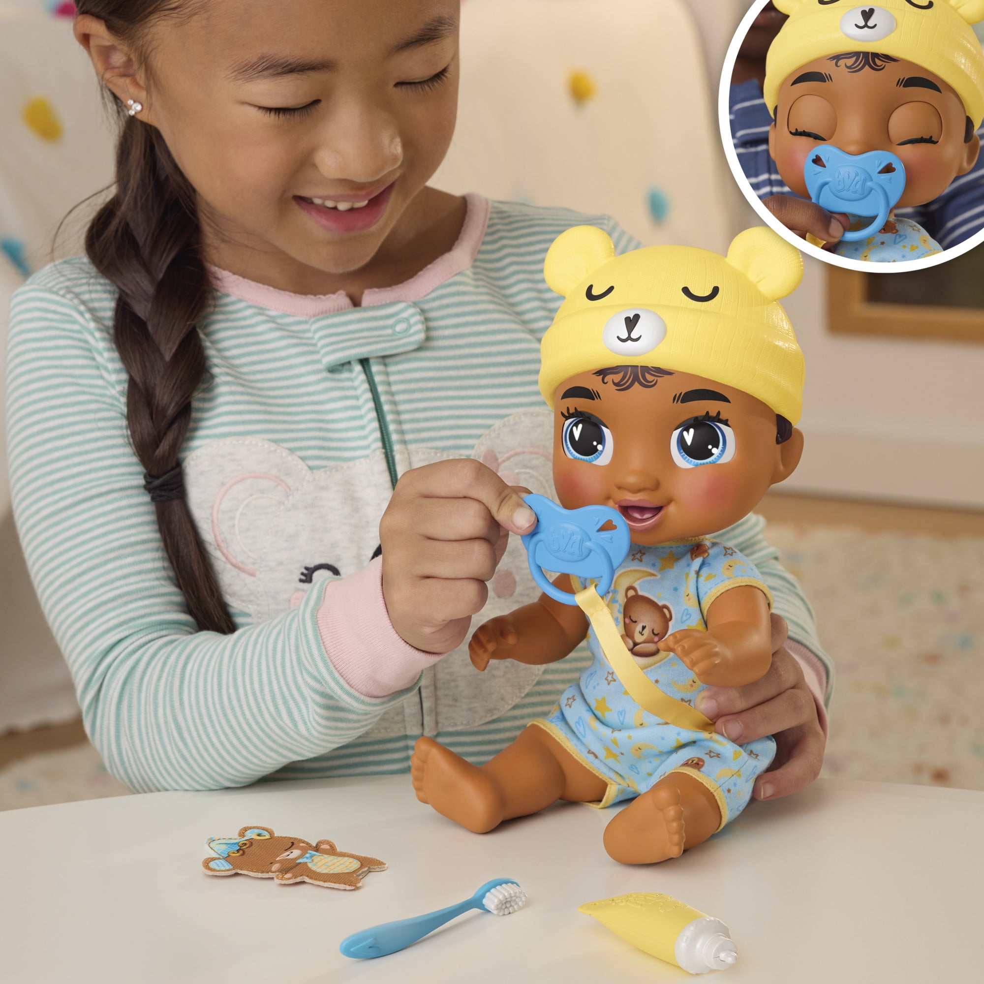 Baby Alive, Baby Doll Sleepover Toy, 11 inch, Snoozer Bear