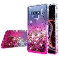 thumbnail image 3 of Compatible for Samsung Galaxy Note 9 Case, with [Temper Glass Screen Protector] SOGA Diamond Glitter Liquid Quicksand Cover Cute Girl Women Phone Case [Clear/Pink], 3 of 5