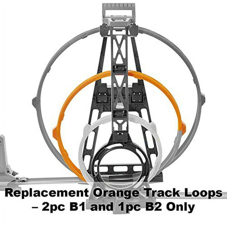 Replacement Parts for Hot Wheels Track Builder Unlimited Triple Loop Kit GLC96 Package of 3 Orange Track Loops B1 and B2