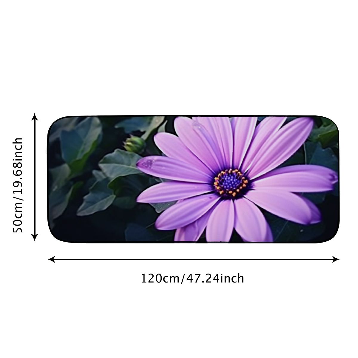 Qinduosi Decorative Door Mat, Door Mat with Non-Slip Rubber Backing, Easy Cleaning, Traps Dirt, for Entry, Patio, Garage - Cluster Flowers Little Flower Beautiful Nature 19.68*47.24 in