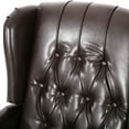 thumbnail image 4 of Noble House Walter Faux Leather Pushback Recliner, Set of 2, Brown, 4 of 9