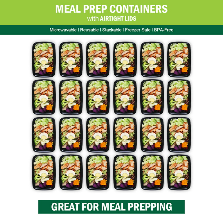 Ezalia 15 Pack- Meal Prep Containers 32oz, Plastic Food Prep Containers  with Lids, Leakproof To Go Containers with Lids Reusable Food Containers