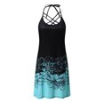 thumbnail image 4 of Cyber&Monday Deals USSUMA Sundresses for Women Casual Summer Criss Cross Flowy Swing Midi Beach Dress Floral Print Plus Sun Dresses Sleeveless V Neck Dress Party Vacation, 4 of 6