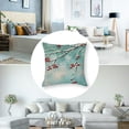 thumbnail image 5 of nygtbtfer Pillows Decorative Throw Pillow Cover Cheery on Tree Branch Snow Falling Christmas Pillow Canvas Square Cushion Cover Happy Sofa Bed Blue White, 5 of 7
