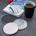 thumbnail image 3 of Coasters Set, Ceramic Coasters, Round Cork Coasters, with Cork Base, for Home, Bar, Office, Restaurant Gifts, Unique Birthday Gifts, 3 of 4