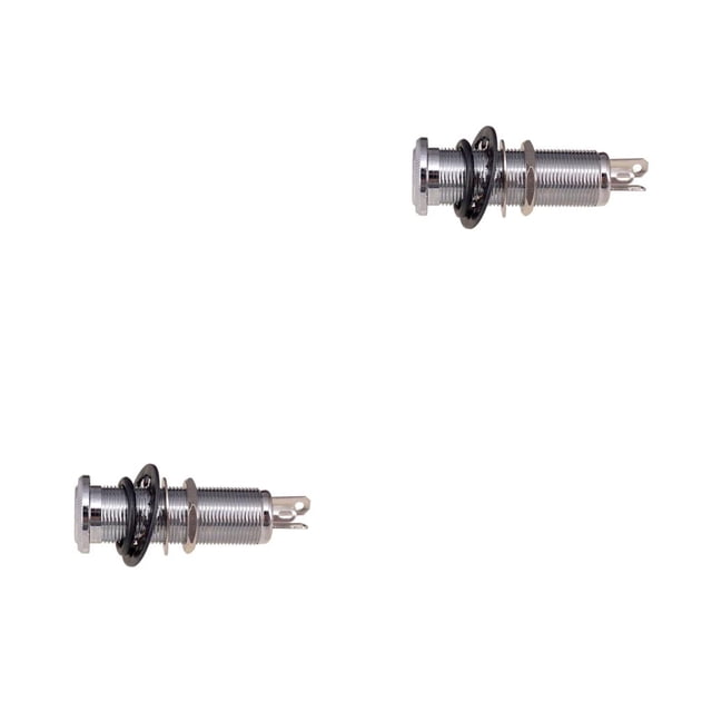 Salida estéreo Inteprter 1/4 pulgadas enchufe de latón piezas de accesorios guitarra eléctrica 2 piezas