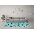 thumbnail image 3 of Ahgly Company Indoor Rectangle Solid Light Blue Modern Area Rugs, 8' x 12', 3 of 4