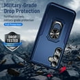 thumbnail image 5 of for Samsung Galaxy S24 FE Case, Slim Fit Military Grade Drop Tested Dual Layer Shockproof Case with 360 Ring Holder Kickstand Protective Rugged Car Magnetic Non-Slip Phone Case,Blue, 5 of 10