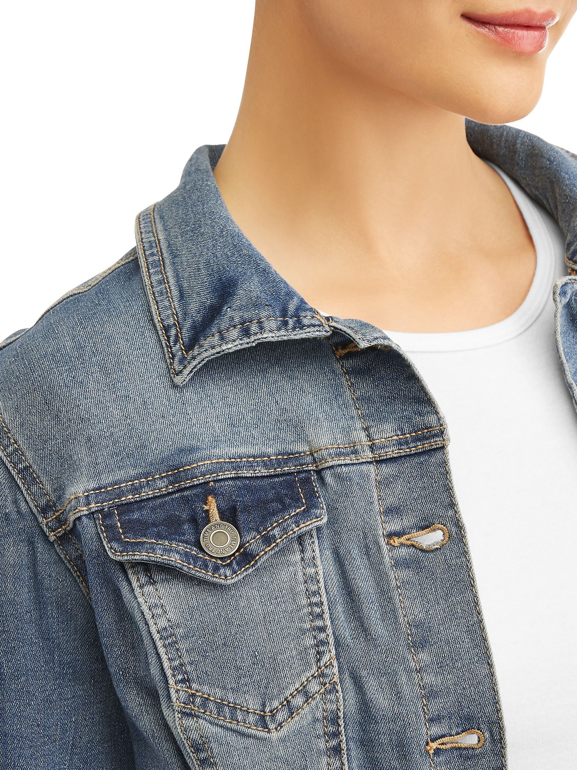 white jean jacket walmart