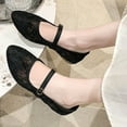 thumbnail image 5 of CHICVOMEY Lace Mesh Mary Jane Shoes for Women Casual & Work Walking Mary Jane Flats Ballet Flats with Buckle Fashion Ballet Flats for Women, 5 of 7