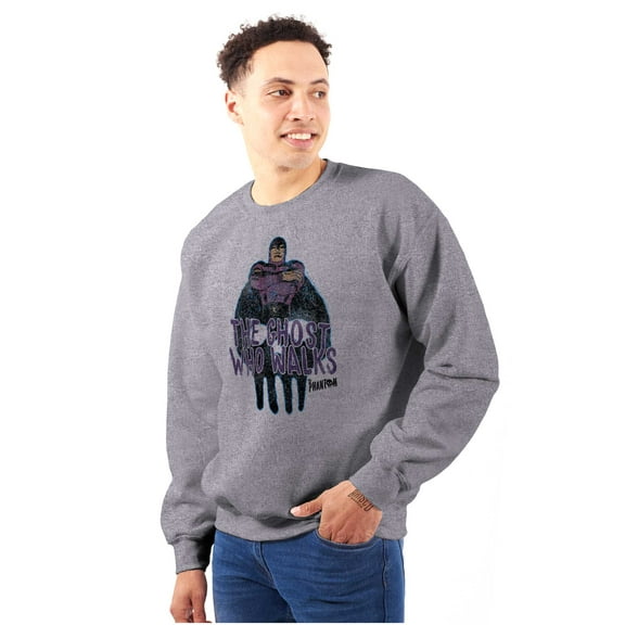 the Phantom Vintage Ghost Who Walks Sweatshirt for Men or Women Brisco Brands S