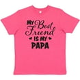 thumbnail image 3 of Inktastic My Best Friend is My Papa with Hearts Youth T-Shirt, 3 of 5