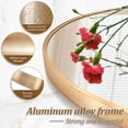 thumbnail image 5 of Fahomiss Modern 26" x 46" Irregular Wall Mirror, Cloud-Shaped Bathroom Mirror, Asymmetrical Vanity Mirror for Home Wall Decor, Mirror Suitable for Bedroom, Living Room, Entryway,Gold Metal Frame, 5 of 11