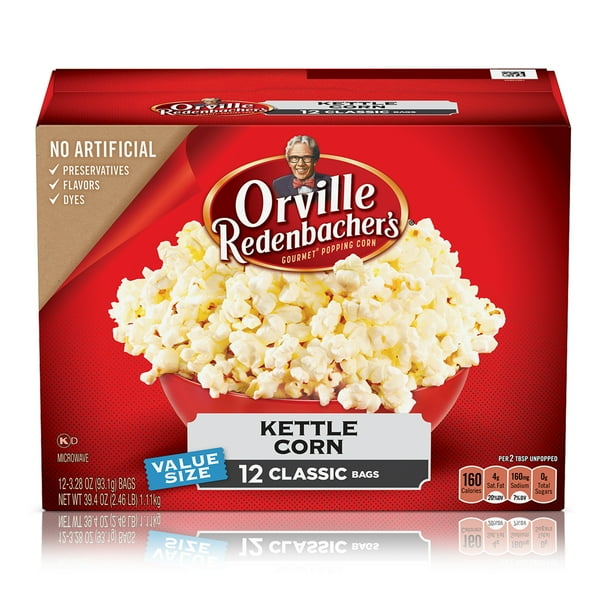 Orville Redenbacher's Kettle Corn Microwave Popcorn, 3.28 Oz., 12 Ct