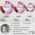 thumbnail image 4 of Designart "Abstract Shapes with Mauve Motion I" Abstract Shapes Rund Mirror For Wall Decor - Large Purple Round Printed Mirror -Modern Round Living Room Mirror - 23" x 23", 4 of 6