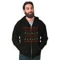 thumbnail image 5 of Ugly Christmas Lights Lets Get Lit Zip Up Hoodie Men's Women's Brisco Brands S, 5 of 5
