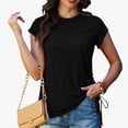 thumbnail image 4 of Lzobxe Summer Tops for Women Athletic Short Sleeve Crew Neck Basic Running Sport Summer Casual Comfy Workout,Size S-2XL, 4 of 5