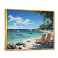 thumbnail image 2 of Designart "Dreaming of the Tropical Beach I" Nautical & Beach Floater Framed Canvas Art Print, 2 of 7