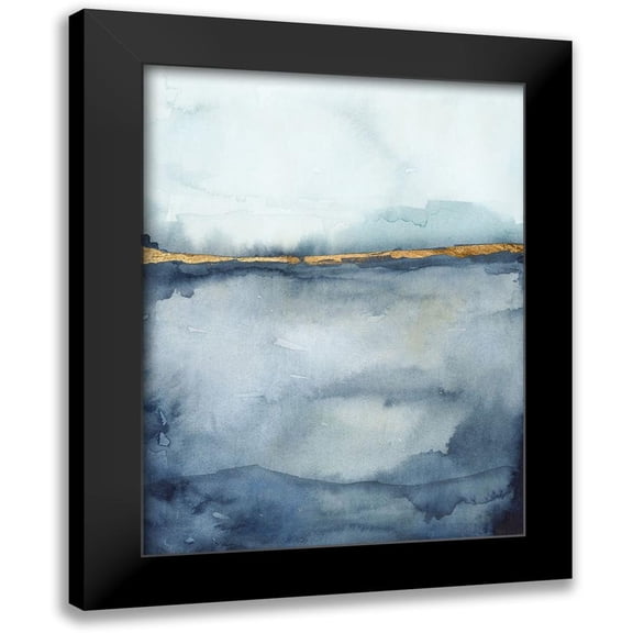 Borges, Victoria 12x14 Black Modern Framed Museum Art Print Titled - Coastal Horizon II