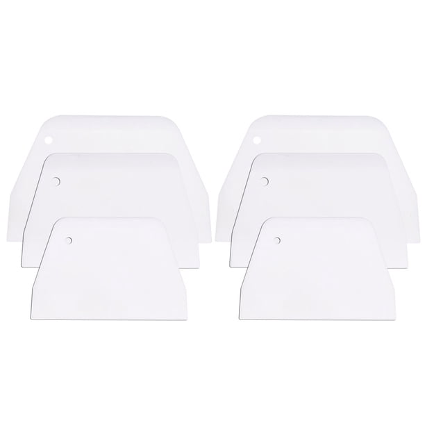 6pcs cortadores de masa de plástico raspadores trapezoides de cocina para la cocina de masa para hornear herramientas