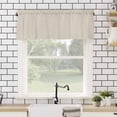 thumbnail image 4 of Beige Valances for Windows White Swan Rod Pocket Curtain Valance Window Treatment Short Curtains for Kitchen Living Room, 42"x12", 4 of 5