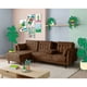 thumbnail image 1 of Sala Modular Makora Sofá Cama Reversible Velvet Chocolate Beehive Memory Foam Modelo Annara, 1 of 9