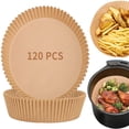 thumbnail image 1 of CUITING Papier Jetable pour Friteuse à Air Chaud Rond 120 Pcs 6.3 Pouces Doublures Jetables pour Friteuse à Air de 2 à 4.9Qt Non Blanchi Antiadhésif Non-Fuyant Papier Parchemin, 1 of 7