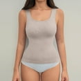 thumbnail image 2 of Einccm Women's Seamless U-Neck Slimming Tank Top High-Elasticity Shapewear Cami Ribbed Sleeveless Undershirt for Casual Workout Yoga Daily Wear, 2 of 7