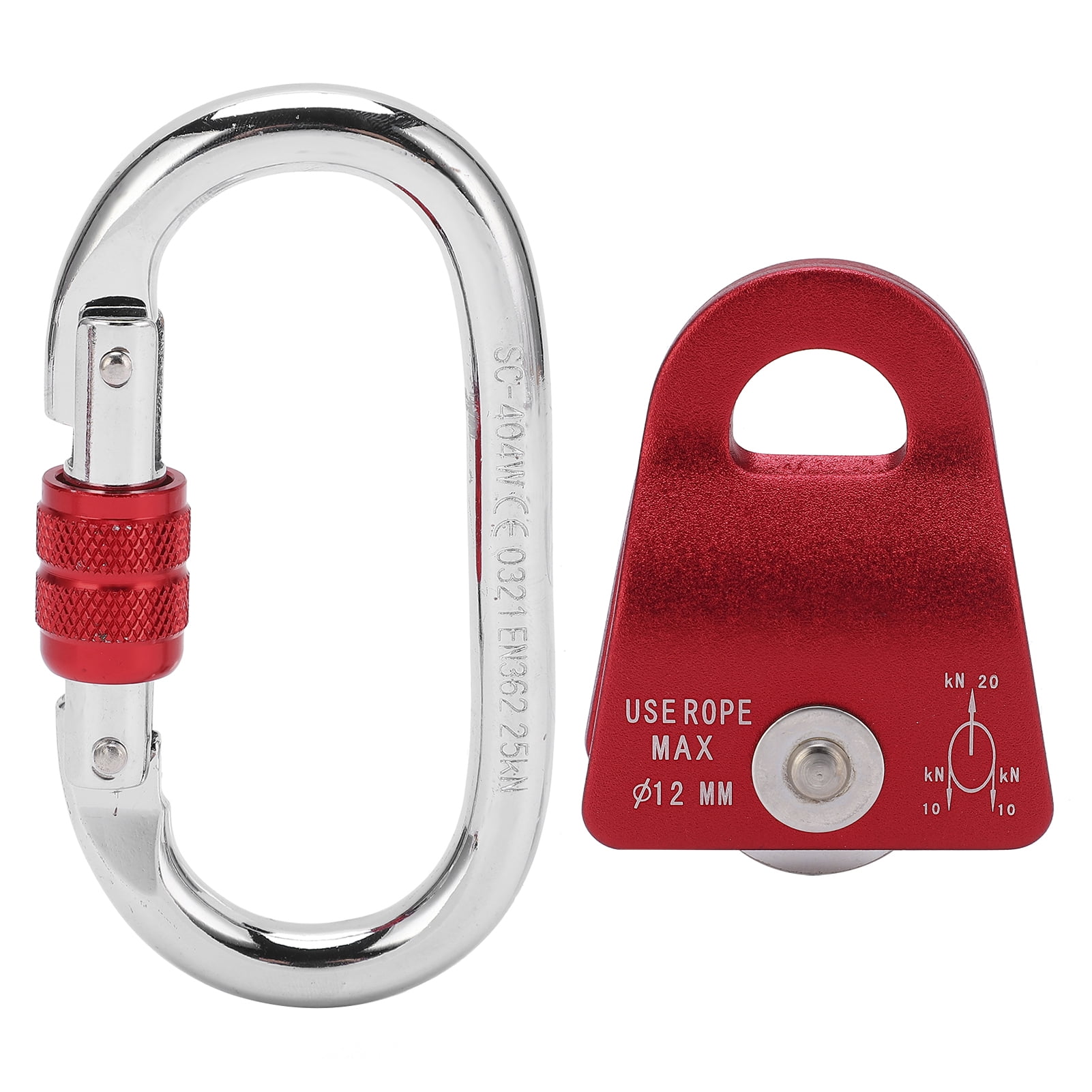 Climbing Rock Zip Line Cable Trolley Fast Speed Pulley Slider Carabiner Tool 1x 