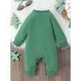 thumbnail image 3 of Infant Baby Girls Boys Christmas Jumpsuit Long Sleeve Crew Neck Letter Christmas Tree Print Onesie Romper, 3 of 7