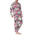 thumbnail image 2 of Naloa Orchids Flowers Men’s Pajamas Set - Long Sleeve Button Down Sleep Shirt and Pajama Bottoms Sleepwear Set-XX-Large, 2 of 7