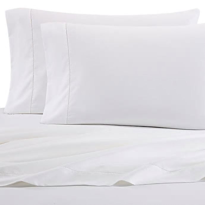 Wamsutta 525 Thread Count Pima Sateen Queen Flat Sheet White for sale online 