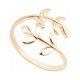 thumbnail image 1 of Acero inoxidable plata oro rosa chapado en oro hojas hoja laurel ajustable rama anillo joyería para mujer Banban ShuxiuWang 8390605080173, 1 of 1