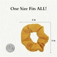 thumbnail image 5 of Motique Accessories Set of 2 Solid Hair Scrunchies for Adult Women (Mustard), 5 of 6
