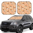 thumbnail image 6 of Kdxio Funny Sushi Print 2-Piece Sun Shade Front Windshield - Foldable Car Front Window Sunshades for Most Sedans SUV Truck, 6 of 6