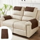 thumbnail image 1 of Sofá Reposabrazos Cojín Almohadilla del reposacabezas con dos bolsillos de almacenamiento | Poliéster a cuadros de color sólido | Resistente a la suciedad y a los arañazos | Se adapta al sillón, 1 of 7