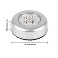 thumbnail image 2 of Paquete de 6 luces de grifo inalámbricas a batería, luces de noche táctiles con palo, lámpara táctil con palo, luz de empuje adhesiva para armarios, gabinetes, mostradores o cuartos de servicio, luz, 2 of 5