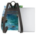 thumbnail image 3 of Balery Tropical Paradise Window View Mochila de Cuero para Mujeres, Gran Capacidad, Bolsa de Viaje Multifuncional, Mochila de Cuero y Bolsa de Hombro para Mujeres, 3 of 4