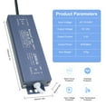 thumbnail image 4 of Mistaha Waterproof Outdoor Power Supply for LED Lights and Signs - Reliable 24V 80W Transformer with Short Circuit Protection - AC110V-240V Input - Ideal for Light Boxes and Strips, 4 of 6