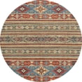 thumbnail image 1 of Ahgly Company Indoor Round Abstract Chestnut Brown Abstract Area Rugs, 3' Round, 1 of 6