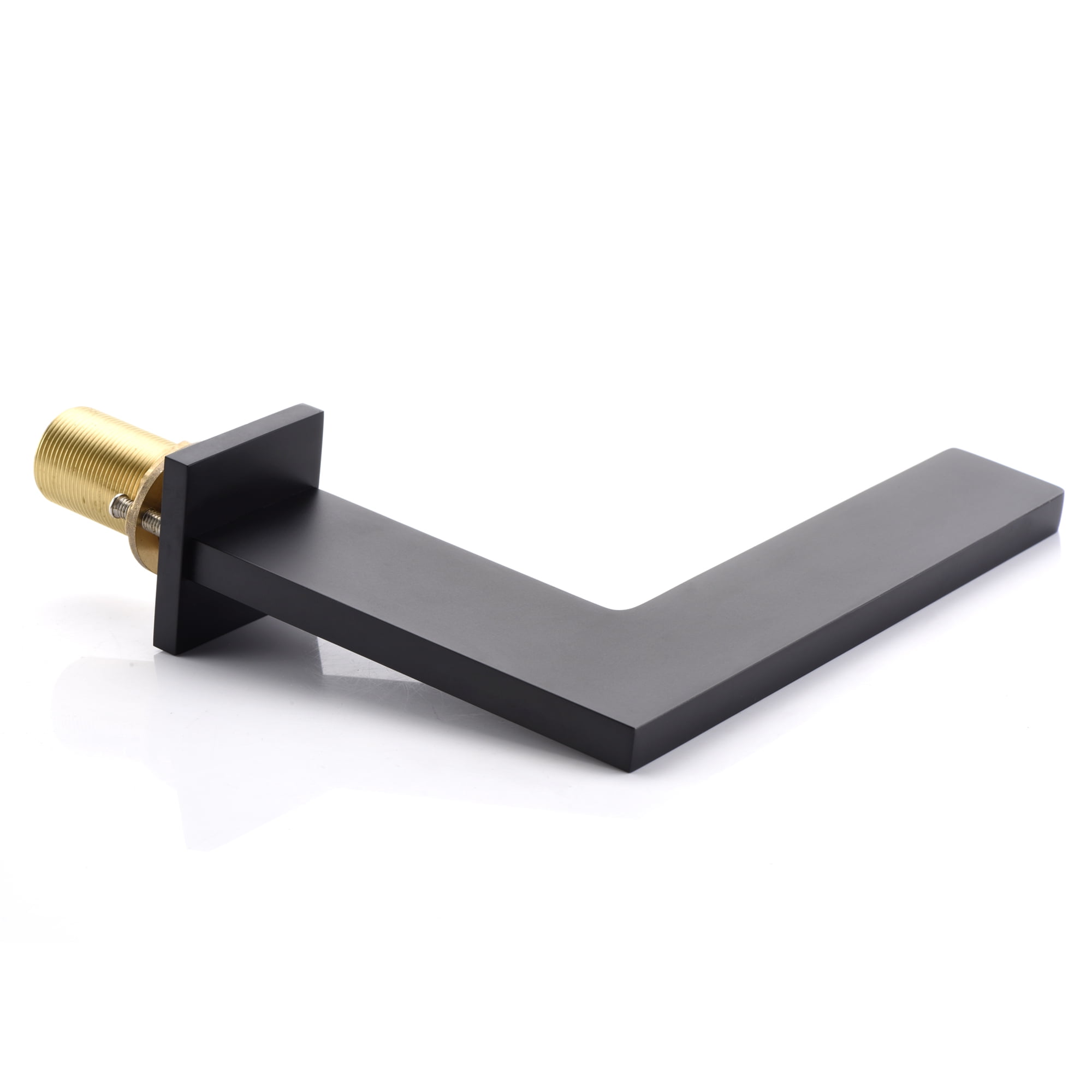 Sumerain Widespread Waterfall Bathroom Faucet 3 Hole 2 Handle 8 Inch Vanity Sink Faucet,Black and Gold Bathroom Basin Faucet with supply lines