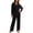 A-Black, variant on MaFYtyTPR Women's 2 Piece Sleepwear Set Long Sleeve Crewneck Top and Elastic Waist Lounge Pants Soft Loungewear for Fall Winter Daily A-Pink XXL