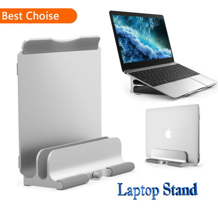2 in 1 Vertical Laptop Stand Notebook Riser Ergonomic Cooler- Seenda Adjustable Laptop Stand, Vertical Stand plus Adjustable Height Stand for MacBook, MacBook Air, MacBook Pro,Dell (Best Macbook Air Stand)