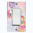 thumbnail image 1 of Metal Light Switch Wall Plate Outlet Cover (Sleepy Teddy Bear Lovers Colorful - Single Rocker), 1 of 2