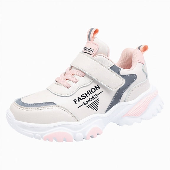 NIEWTR Toddler Shoes Youth Kids Cheerleading Shoes - Child Athletic Training Tennis Dance Sneakers Toddler Shoes Boys Boys Lightweight Athletic Sneakers(Pink,13)