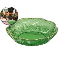 VQPeo Clear Plastic Serving Bowls, Salad Mixing Bowl, 9.6 Inch Round Plastic Bowls Disposable Catering Bowls for Party, Salad, Fruit, Snack, Chip, Popcorn