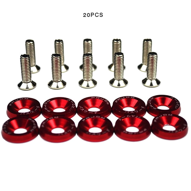 Sidaley Tornillo de arandela de coche, arandela cóncava colorida, Kit de vestir de motor, arandela de parachoques de aluminio Vehículos, repuestos y accesorios Mis No.04 Sidaley VI000275-04