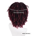 thumbnail image 2 of Peluca corta con rastas rizadas GNIMEGIL Ombre, rojo vino, 2 of 7
