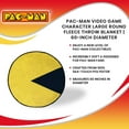 thumbnail image 7 of Pac-Man Video Game Character Large Round Fleece Throw Blanket | 60-Inch Diameter, 7 of 7