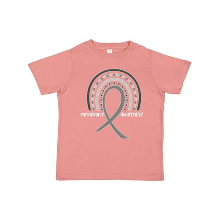 

Inktastic Parkinson s Awareness Gray Ribbon Rainbow Gift Toddler Boy or Toddler Girl T-Shirt